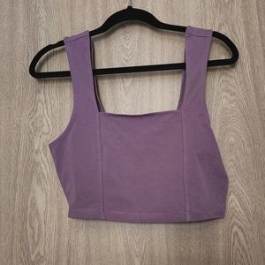 NWOT Asos Design Purple Square Neck Crop Tank 8